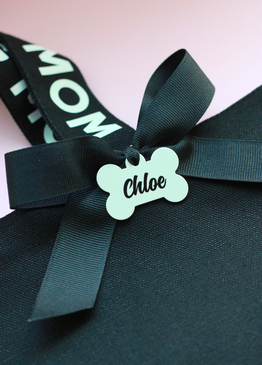 The Dog Mom Tote Bag w/ Custom Dog Tag