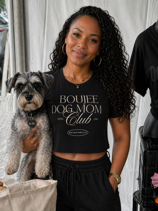 Boujee Dog Moms Club Crop Top