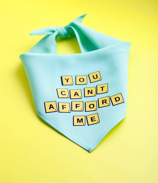 You Cant Afford Me Dog Bandana